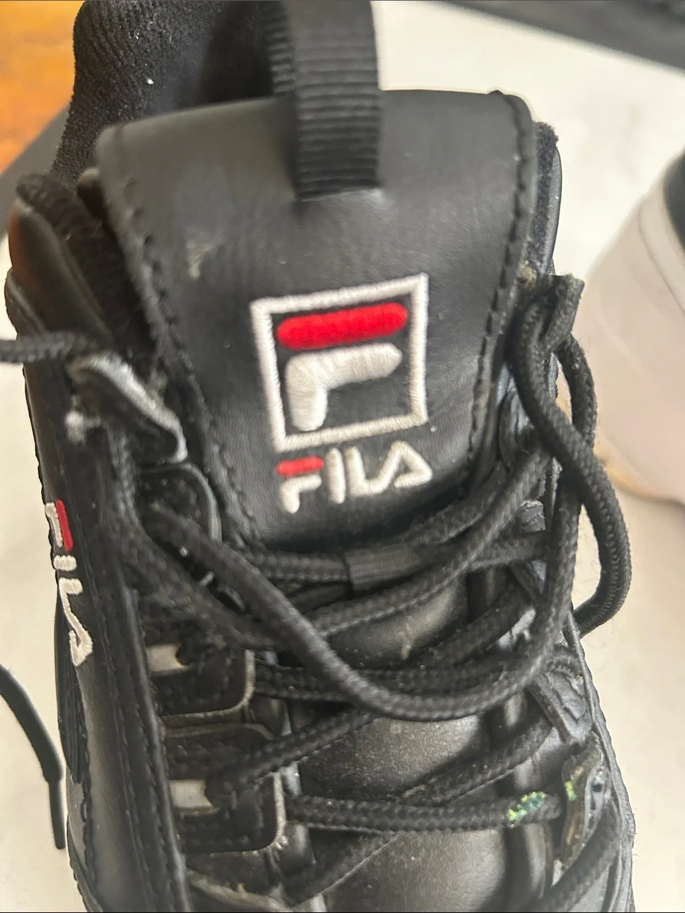FILA Black and White Women's High Platform Sneakers Size 7